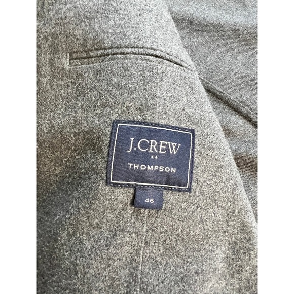 J. Crew Thompson Grey Wool Blend Blazer Suit Jacket Men Size 46 - Picture 4 of 6